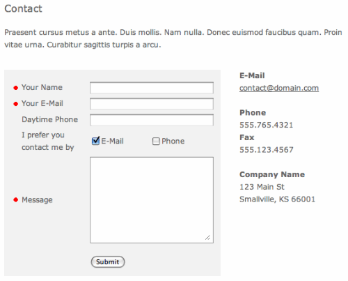 Example Inline Form